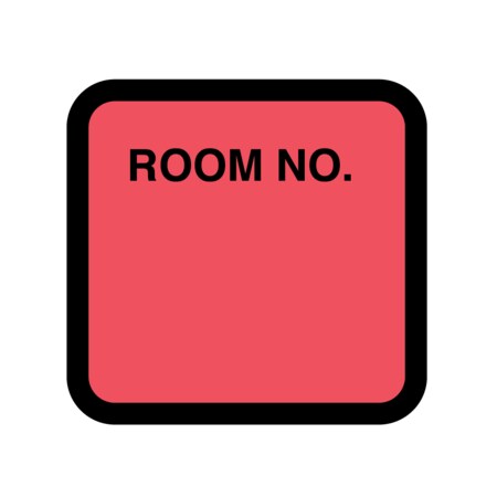Nevs Printed Chart Labels - Room No 1-7/16" x 1-1/2" Red w/Black NRBP-S-RED